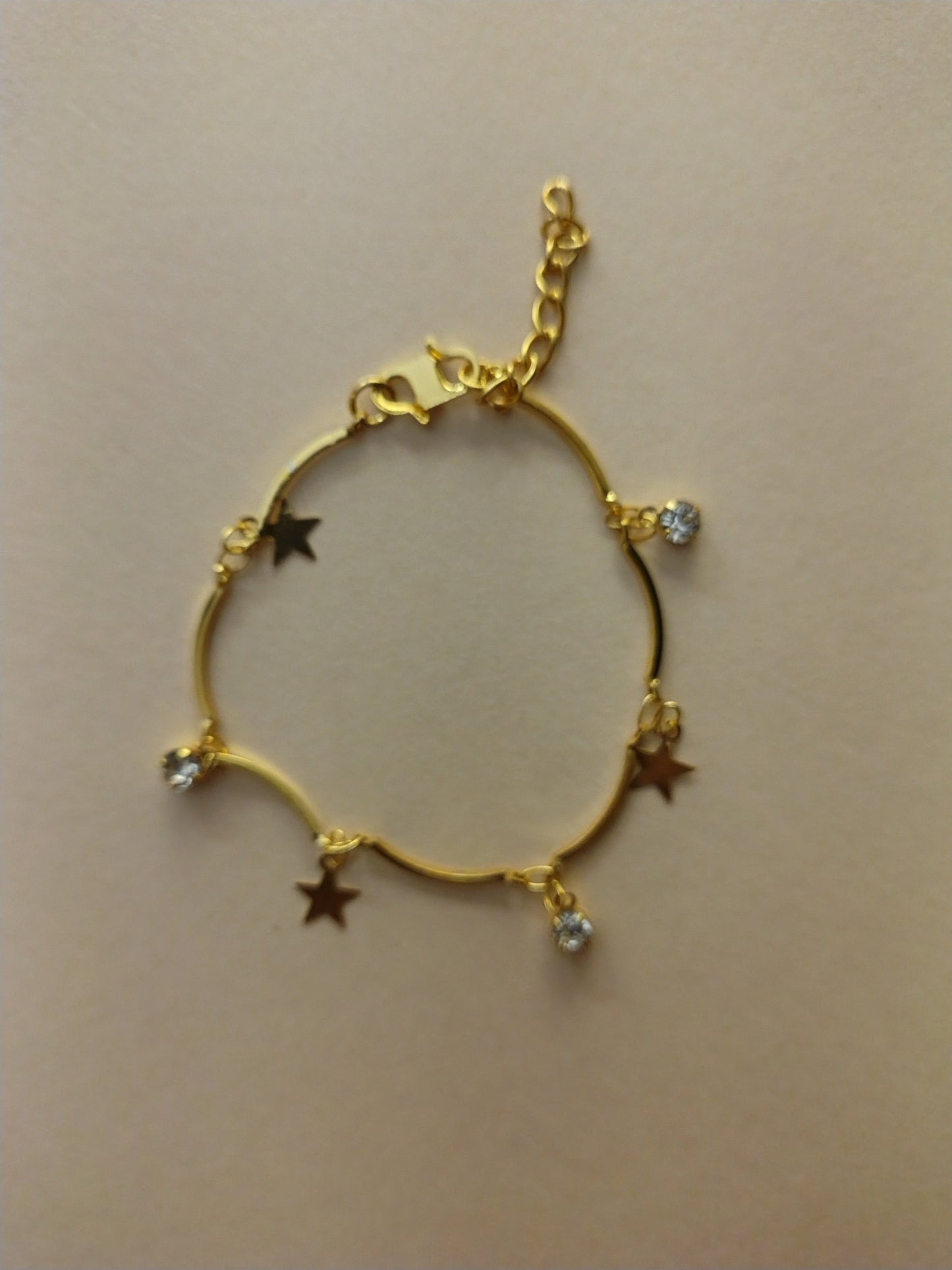 Twinkling Star Charm Gold Bracelet