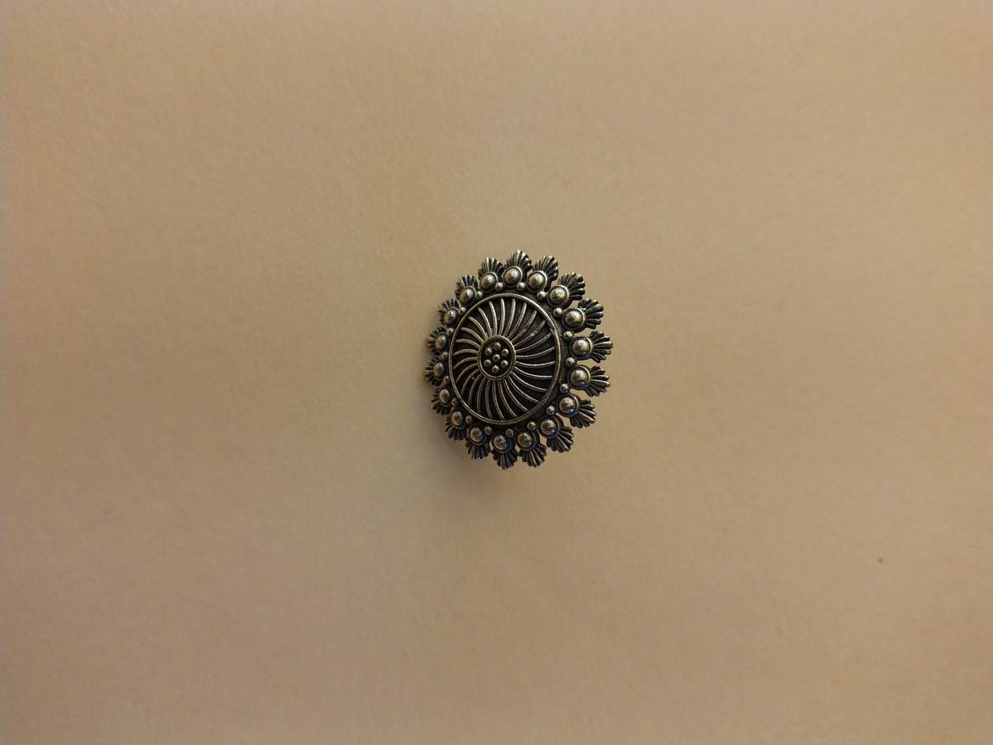 Vintage Tribal Oxidized Stud Earrings