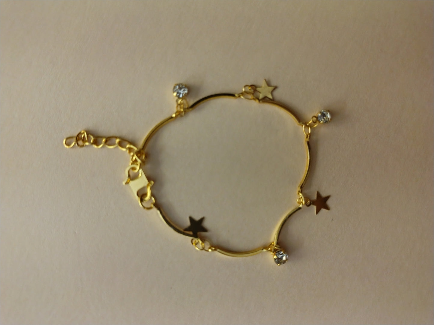 Twinkling Star Charm Gold Bracelet
