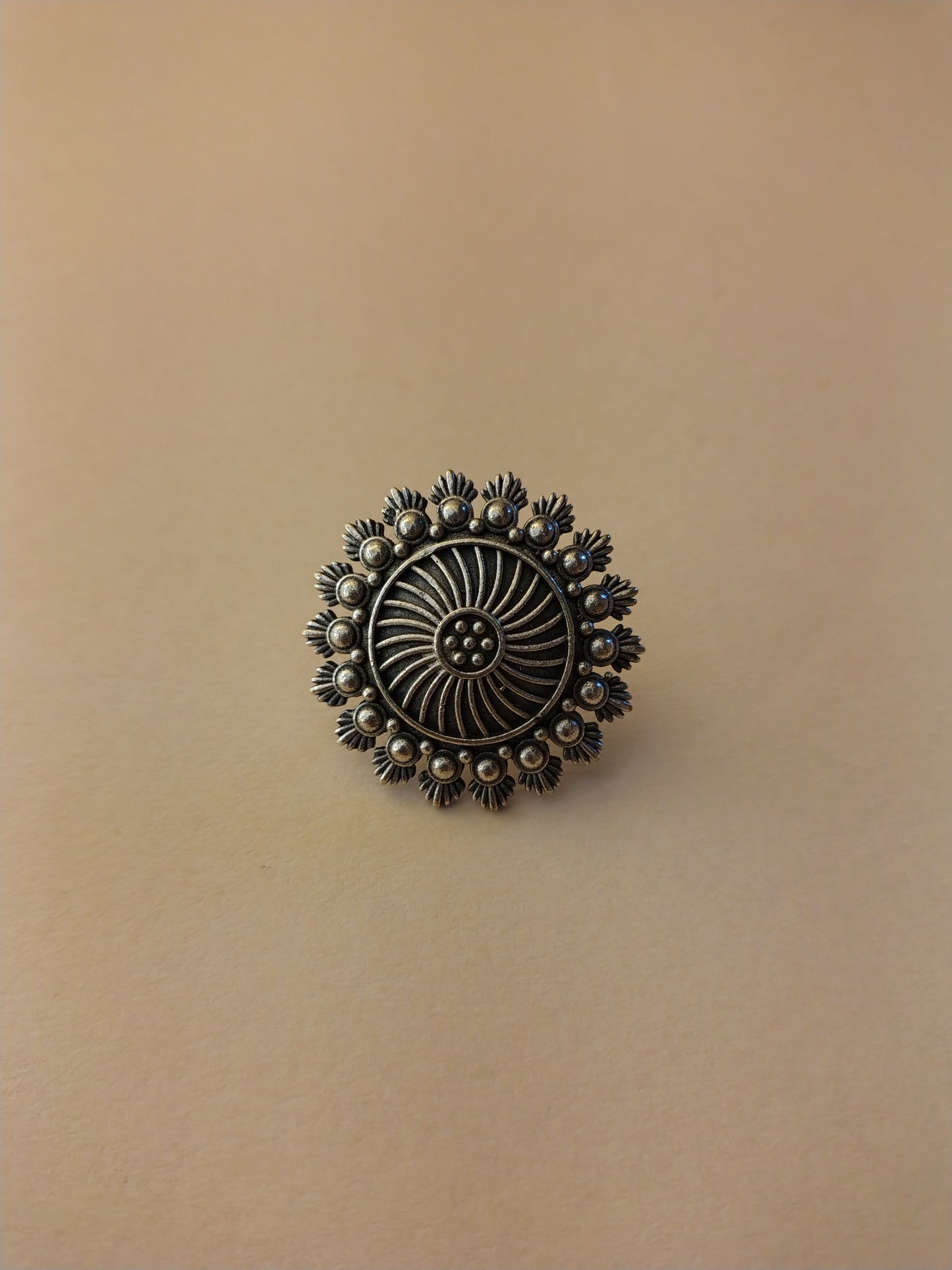 Vintage Tribal Oxidized Stud Earrings