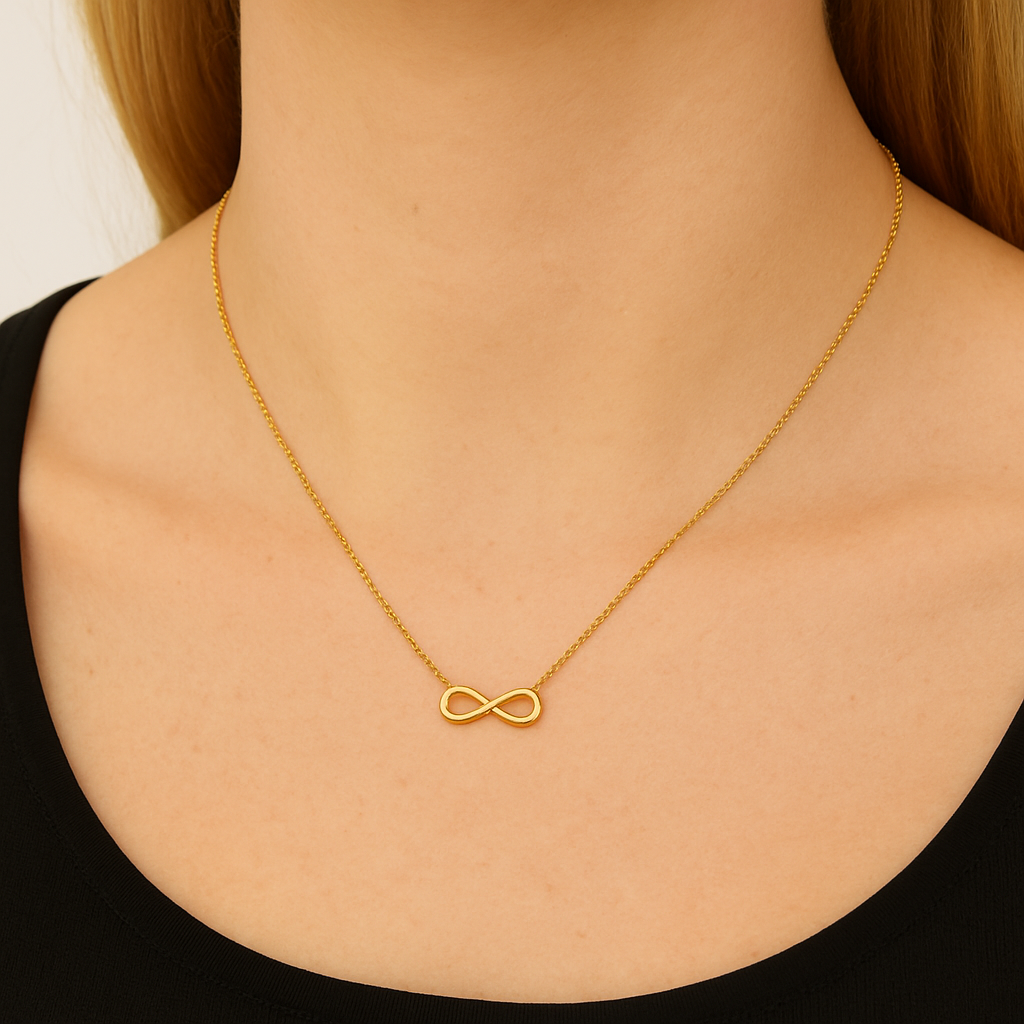 Infinity Charm Gold-Toned Chain Necklace