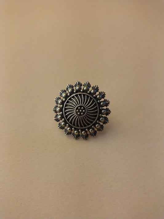 Vintage Tribal Oxidized Stud Earrings